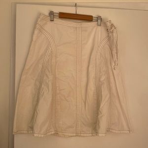 Y2K White DKNY Jeans Midi Cargo Skirt